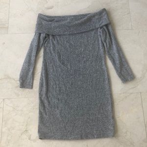 NWT grey off the shoulder sweater dress H&M
